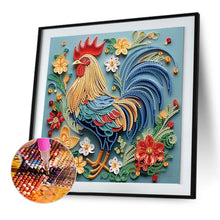 Load image into Gallery viewer, Diamond Painting - Partial Special Shaped - Paper Quilling Rooster (30*30CM)
