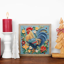 Load image into Gallery viewer, Diamond Painting - Partial Special Shaped - Paper Quilling Rooster (30*30CM)

