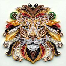 Load image into Gallery viewer, Diamond Painting - Partial Special Shaped - Paper Quilling Lion (30*30CM)
