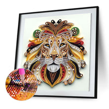 Load image into Gallery viewer, Diamond Painting - Partial Special Shaped - Paper Quilling Lion (30*30CM)
