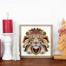 Load image into Gallery viewer, Diamond Painting - Partial Special Shaped - Paper Quilling Lion (30*30CM)

