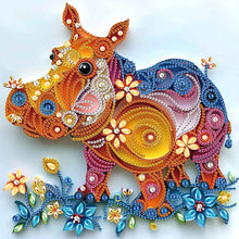 Load image into Gallery viewer, Diamond Painting - Partial Special Shaped - Paper Quilling Hippo (30*30CM)
