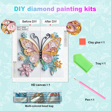 Load image into Gallery viewer, Diamond Painting - Partial Special Shaped - Paper Quilling Butterfly (30*30CM)
