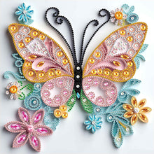Load image into Gallery viewer, Diamond Painting - Partial Special Shaped - Paper Quilling Butterfly (30*30CM)
