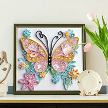 Load image into Gallery viewer, Diamond Painting - Partial Special Shaped - Paper Quilling Butterfly (30*30CM)
