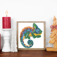 Load image into Gallery viewer, Diamond Painting - Partial Special Shaped - Paper Quilling Chameleon (30*30CM)
