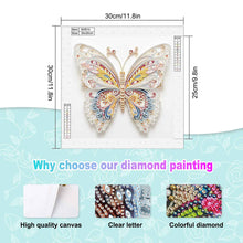 Load image into Gallery viewer, Diamond Painting - Partial Special Shaped - Paper Quilling Butterfly (30*30CM)
