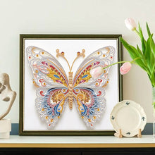 Load image into Gallery viewer, Diamond Painting - Partial Special Shaped - Paper Quilling Butterfly (30*30CM)
