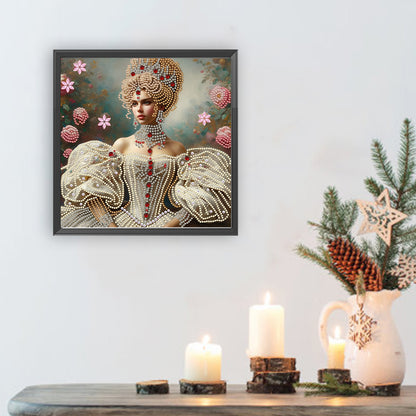 Diamond Painting - Partial Special Shaped - Lady Beauty (30*30CM)