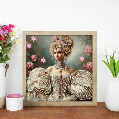 Diamond Painting - Partial Special Shaped - Lady Beauty (30*30CM)