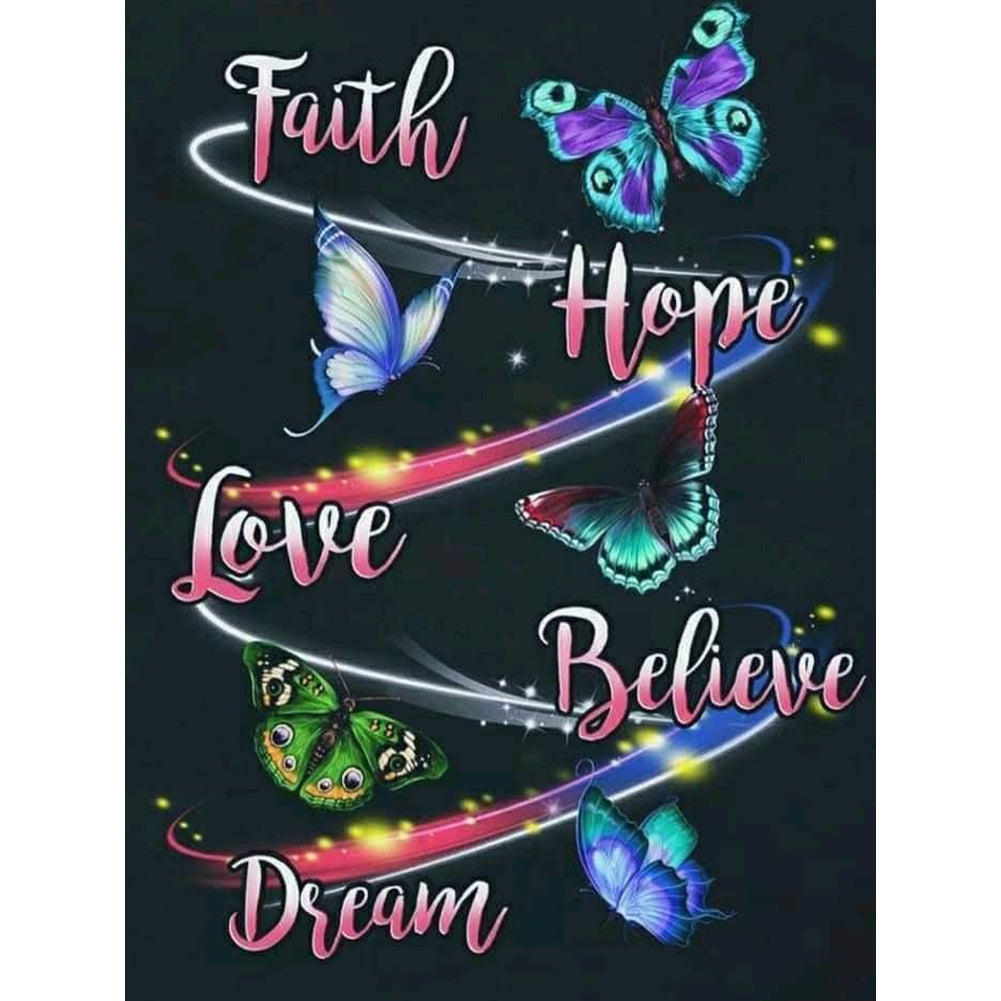 Diamond Painting - Full Round - Inspirational Words (30*40CM)