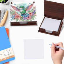 Load image into Gallery viewer, Wood Flower Hummingbird Diamond Painting Memo Pad Holder Mosaic Kit for Home
