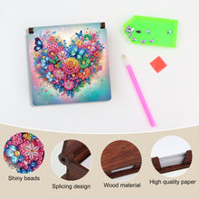 Load image into Gallery viewer, Wood Butterfly Heart Diamond Painting Memo Pad Holder Mosaic Kit for Home Office
