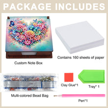 Load image into Gallery viewer, Wood Butterfly Heart Diamond Painting Memo Pad Holder Mosaic Kit for Home Office
