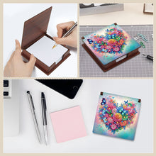 Load image into Gallery viewer, Wood Butterfly Heart Diamond Painting Memo Pad Holder Mosaic Kit for Home Office
