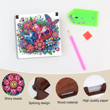 Load image into Gallery viewer, Wood Gem Heart Diamond Painting Memo Pad Holder Mosaic Kit for Home Office
