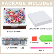Load image into Gallery viewer, Wood Heart Flower Diamond Painting Memo Pad Holder Mosaic Kit for Home Office
