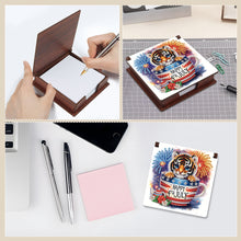 Load image into Gallery viewer, Wood Independence Day Teacup Tiger Diamond Painting Memo Pad Holder Mosaic Kit
