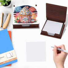 Load image into Gallery viewer, Wood Independence Day Dessert Diamond Painting Memo Pad Holder Mosaic Kit
