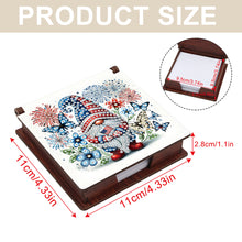 Load image into Gallery viewer, Wood Independence Day Gnome Diamond Painting Memo Pad Holder Mosaic Kit
