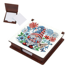 Load image into Gallery viewer, Wood Independence Day Gnome Diamond Painting Memo Pad Holder Mosaic Kit
