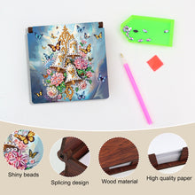 Load image into Gallery viewer, Wood Butterfly Bell Diamond Painting Memo Pad Holder Mosaic Kit for Home Office
