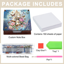 Load image into Gallery viewer, Wood Butterfly Bell Diamond Painting Memo Pad Holder Mosaic Kit for Home Office

