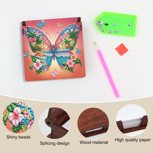 Load image into Gallery viewer, Wood Flower Butterfly Diamond Painting Memo Pad Holder Mosaic Kit for Home
