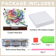 Load image into Gallery viewer, Wood Shining Rose Diamond Painting Memo Pad Holder Mosaic Kit for Home Office
