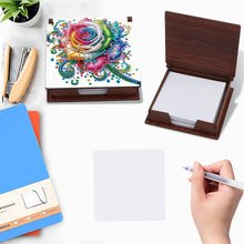Load image into Gallery viewer, Wood Shining Rose Diamond Painting Memo Pad Holder Mosaic Kit for Home Office
