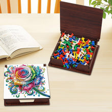 Load image into Gallery viewer, Wood Shining Rose Diamond Painting Memo Pad Holder Mosaic Kit for Home Office
