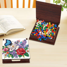 Load image into Gallery viewer, Wood Flower Butterfly Diamond Painting Memo Pad Holder Mosaic Kit for Home
