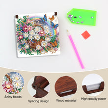 Load image into Gallery viewer, Wood Flower Butterfly Diamond Painting Memo Pad Holder Mosaic Kit for Home
