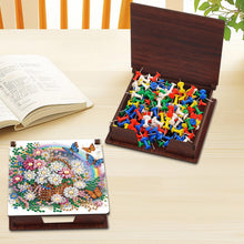 Load image into Gallery viewer, Wood Flower Butterfly Diamond Painting Memo Pad Holder Mosaic Kit for Home
