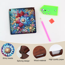Load image into Gallery viewer, Wood Flower Diamond Painting Memo Pad Holder Mosaic Kit for Home Office
