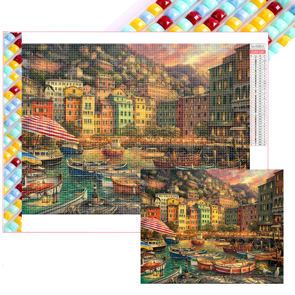 Diamond Painting - Full Square - Town Port (50*40CM)