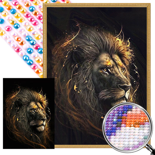AB Diamond Painting - Full Round - Blond Lion (40*55CM)