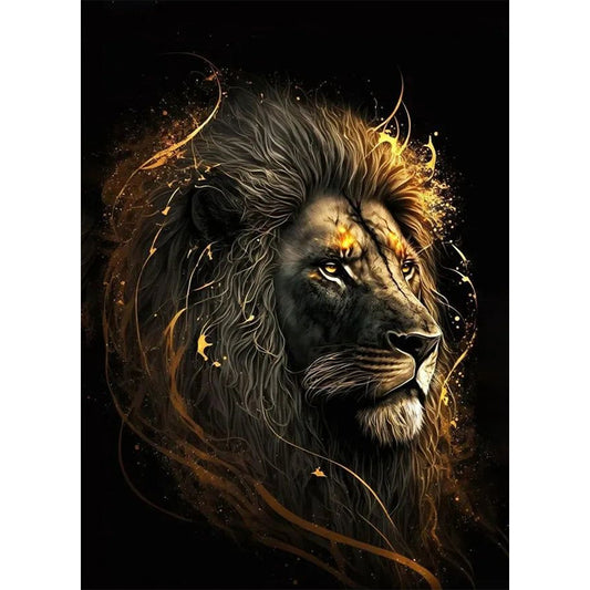 AB Diamond Painting - Full Round - Blond Lion (40*55CM)