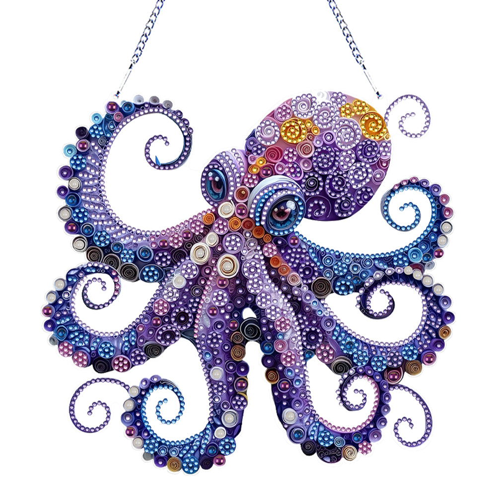 Acrylic Special Shape Animals Diamond Painting Ornaments for Garden Window Decor