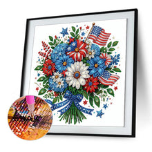 Load image into Gallery viewer, Diamond Painting - Partial Special Shaped - Independence Day Bouquet (30*30CM)
