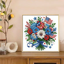 Load image into Gallery viewer, Diamond Painting - Partial Special Shaped - Independence Day Bouquet (30*30CM)
