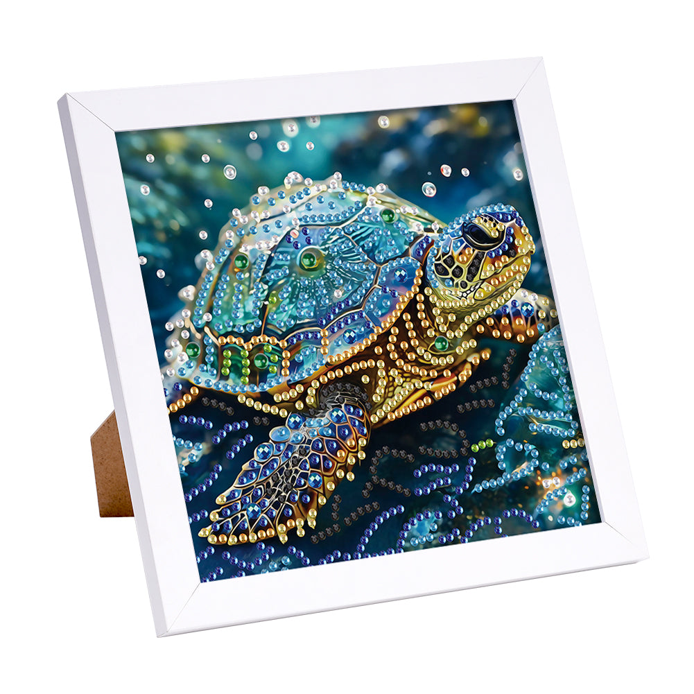 Diamond Painting - Partial Special Shaped - Turtle (15*15CM)