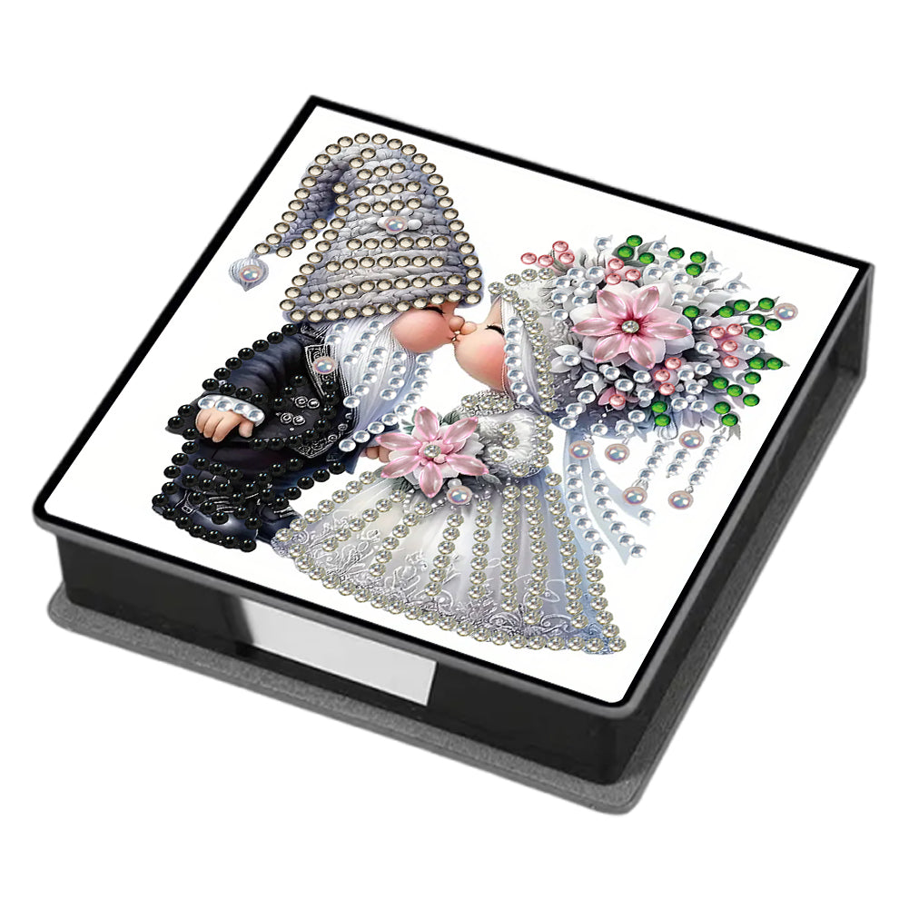 Leather 5D Diamond Painting Kit Note Box DIY Diamond Art Notepad Box (A)