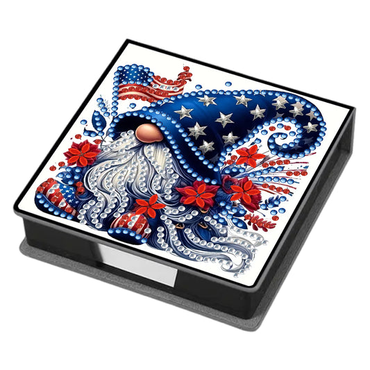 Leather 5D Diamond Painting Kit Note Box DIY Diamond Art Notepad Box (C)