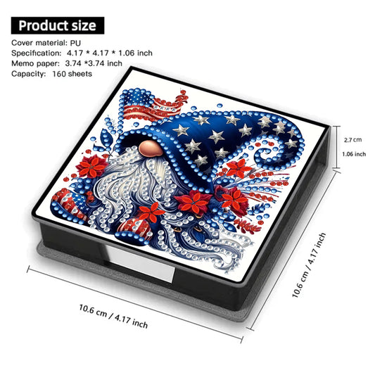 Leather 5D Diamond Painting Kit Note Box DIY Diamond Art Notepad Box (C)