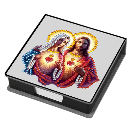 Leather 5D Diamond Painting Kit Note Box DIY Diamond Art Notepad Box (E)