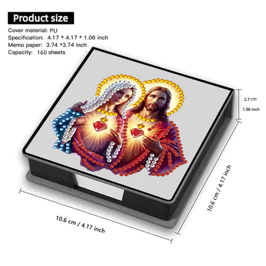 Leather 5D Diamond Painting Kit Note Box DIY Diamond Art Notepad Box (E)