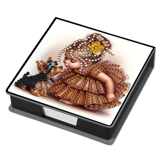 Leather 5D Diamond Painting Kit Note Box DIY Diamond Art Notepad Box (G)