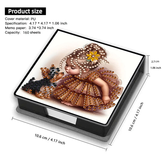 Leather 5D Diamond Painting Kit Note Box DIY Diamond Art Notepad Box (G)