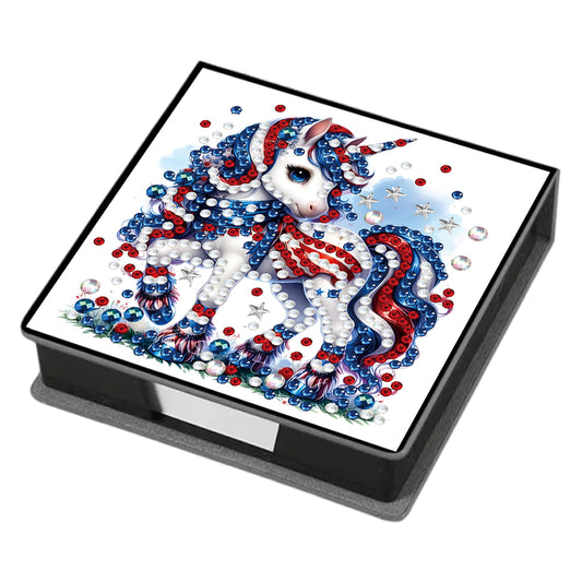 Leather 5D Diamond Painting Kit Note Box DIY Diamond Art Notepad Box (K)